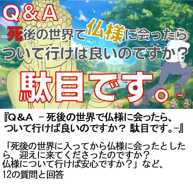 Ｑ＆Ａ 死後の世界で仏様に会ったら、ついて行けば良いのですか？ 駄目です